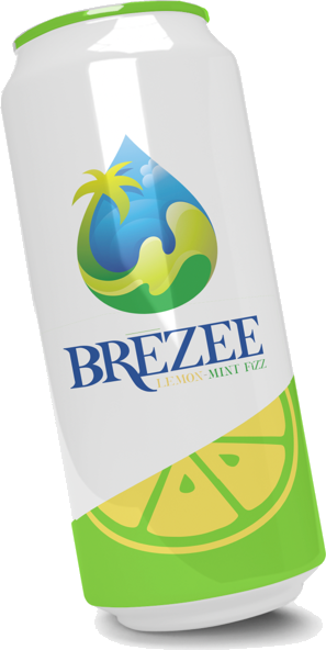 Brēzee Lemon Mint can cutout