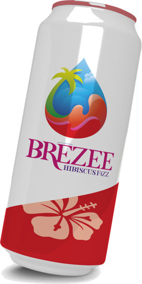Brēzee Hibiscus Cola can cutout