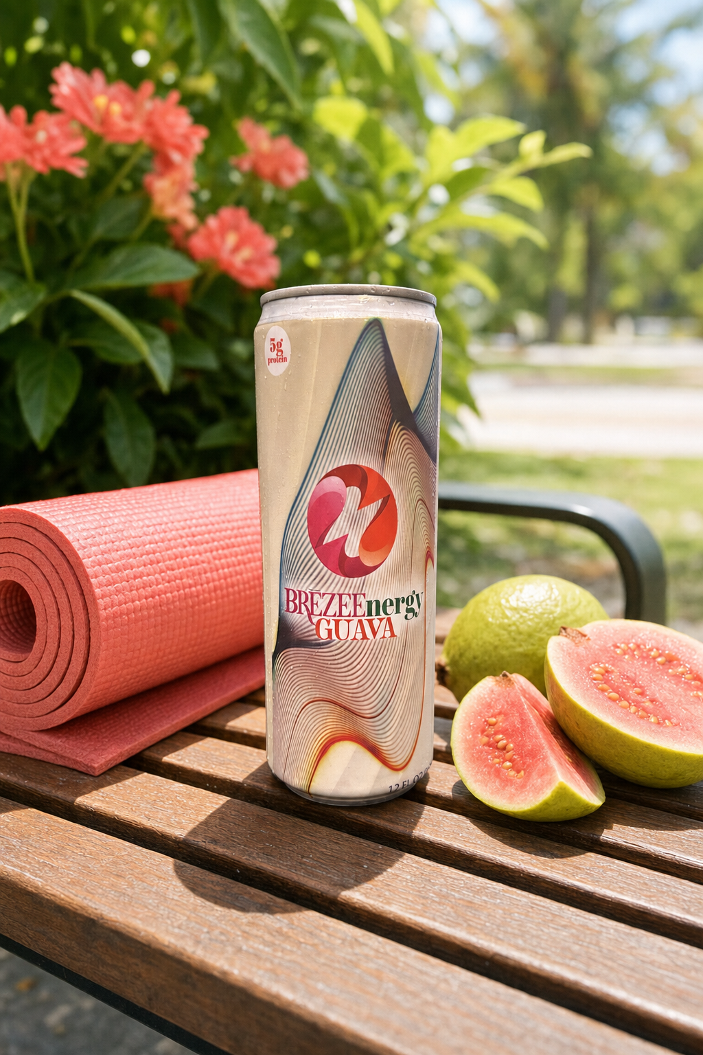Brezee Energy with fresh guava after a workout